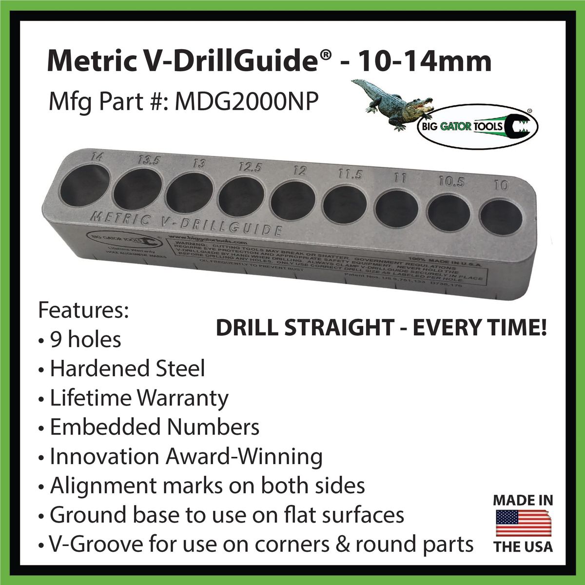Metric online drill guide